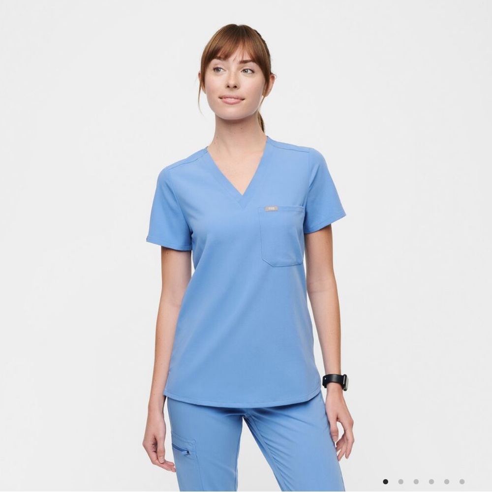 FIGS Ceil Blue Catarina One Pocket Scrub Top XXS!